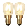 E14 Päron SoftGlow 2-Pack 1.3W 2100K 90lm Klar LED-Lampa