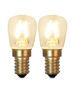 E14 Päron SoftGlow 2-Pack 1.3W 2100K 90lm Klar LED-Lampa