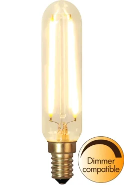 E14 Rörlampa SoftGlow Dimbar 2.5W 2200K 150lm Klar LED-Lampa
