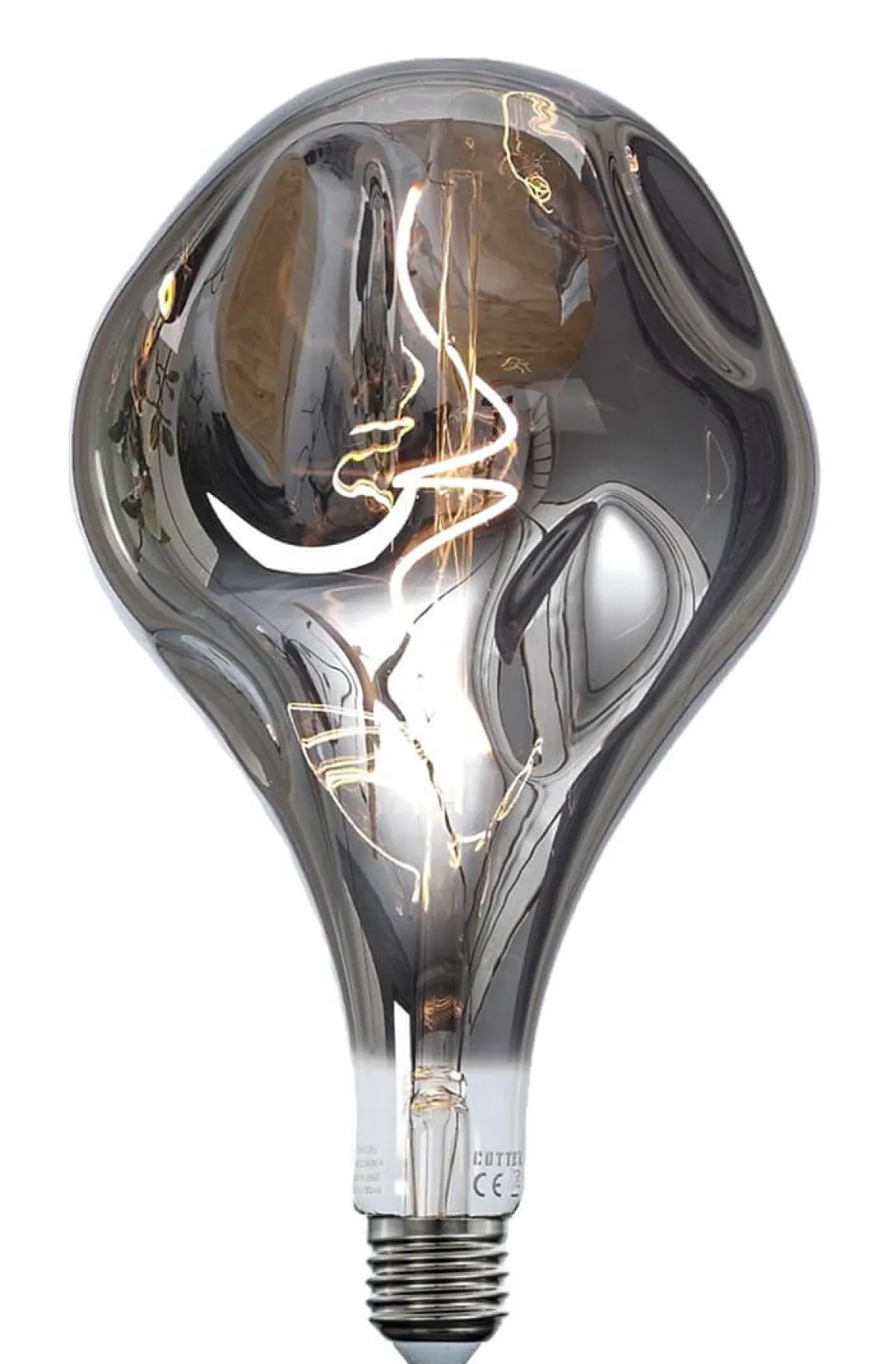 E27 3-Stegs Dimbar Deco165 4W 2100K 90lm Smoke LED-Lampa