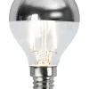 E14 Toppförseglad Klot 3,5W 2700K 250lm Silver LED-Lampa
