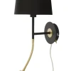 EKETORP Vägglampa 43cm Svart/Matt Mässing