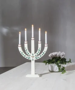 ELIAS TRADITION Ljusstake 5L 61cm Vit