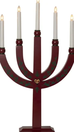 ELIAS TRADITION Ljusstake 5L 61cm Röd