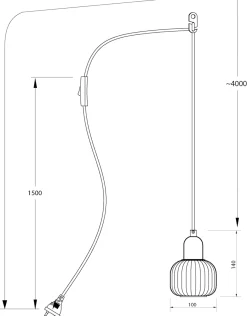 ELIN Fönsterlampa 15cm Svart/Rökgrå