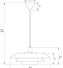 EPSILON Taklampa 45cm Beige