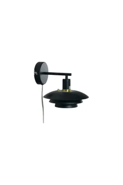 EPSILON Vägglampa 20cm Svart