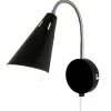 EVA Vägglampa 29cm Svart/Krom