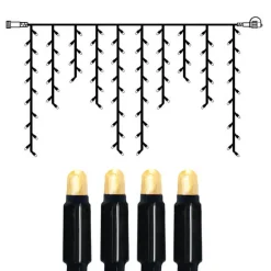 EXTRA SYSTEM 24 Istappsslinga 2m 98LED Varmvit/Svart IP44