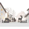 FAUNA Batteridekoration Julmotiv 28cm Vit