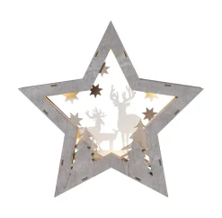 FAUNA Bordsdekoration 32cm 10LED Brun