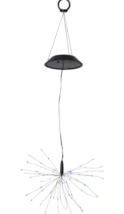 FIREWORK SOLAR Solcellsdekoration 50cm Svart/Flerfärgad