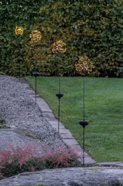 FIREWORK SOLAR Solcellsdekoration 85cm Svart/Varmvit