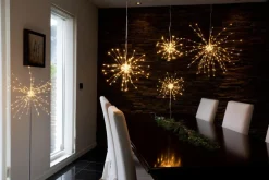 FIREWORK Stjärna på fot 50cm 120LED Svart