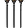 FLAME MINI Solcells-pollare 3-Pack 40cm Svart