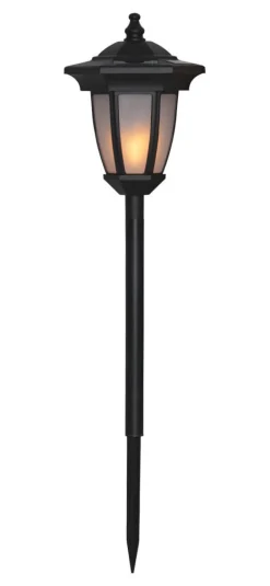 FLAME Solcellsdekoration 63cm Svart IP44