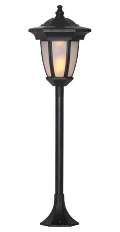 FLAME Solcellsdekoration 63cm Svart IP44
