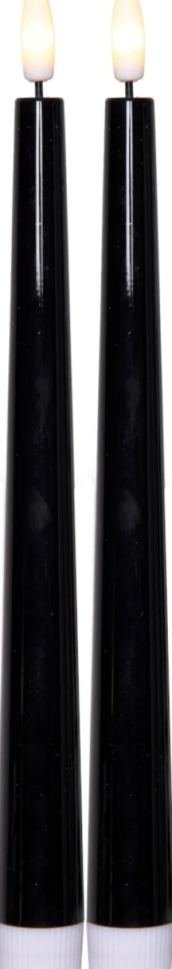 FLAMME CANDY Antikljus 2-pack 26cm Svart