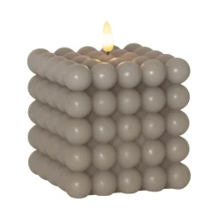FLAMME DOT LED-Blockljus 12,5cm Grå
