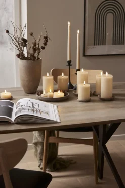 FLAMME FLOW LED-Blockljus Batteri 17,5cm Beige