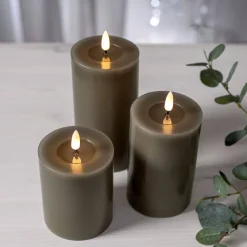 FLAMME FLOW LED-Blockljus Batteri 12,5cm Mullvad