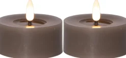 FLAMME FLOW LED-Värmeljus 2-pack 7cm Mullvad