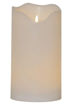 FLAMME GRAND LED-Blockljus 30cm Vit