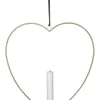 FLAMME HEART Inomhusdekoration Batteri 28,5cm Mässing