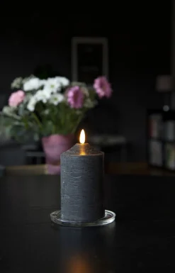 FLAMME LED Blockljus 15cm Svart