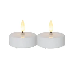 FLAMME LED Värmeljus 2-Pack 5,8cm Vit