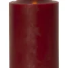 FLAMME LED-Blockljus 17cm Röd