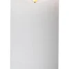 FLAMME LED-Blockljus 14cm Vit