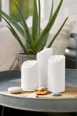 FLAMME LED-Blockljus 13cm Vit