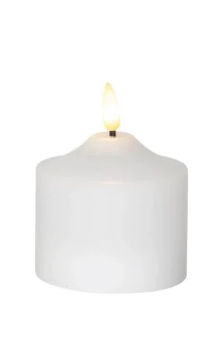 FLAMME LED-Blockljus 9,5cm Vit Vax