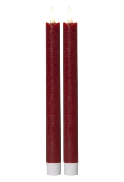 FLAMME 2-Pack LED Antikljus 24,5cm Röd