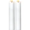 FLAMME 2-PACK LED-Antikljus 15cm Vit