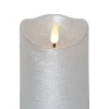 FLAMME RUSTIC LED-Blockljus 10cm Silver