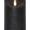 FLAMME RUSTIC LED-Blockljus 12,5cm Svart