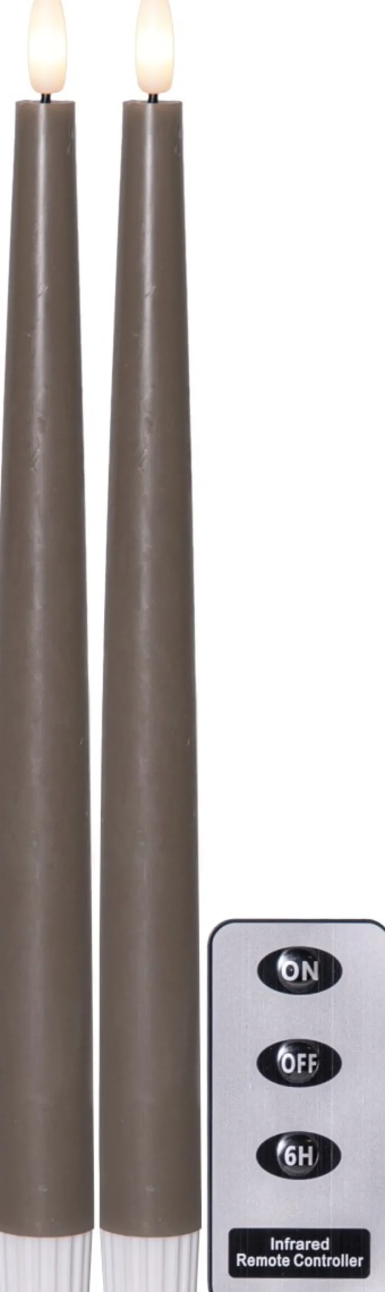 FLAMME SLIM LED-Antikljus 2-pack 28 cm Mullvad