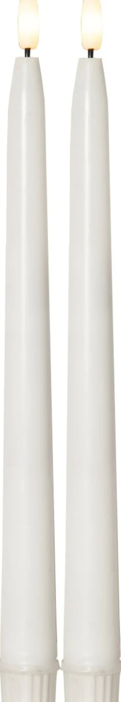 FLAMME SLIM LED-Antikljus 2-pack 28cm Vit
