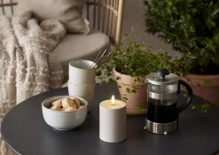 FLAMME SOFT LED-Blockljus 12,5cm LED Beige