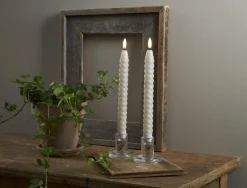 FLAMME SWIRL LED-Antikljus 2-Pack 25cm Beige