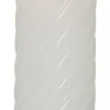 FLAMME SWIRL LED-Blockljus 15cm Vit