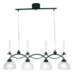 FLORENS Takpendel 89cm Antiksvart/Murano glas