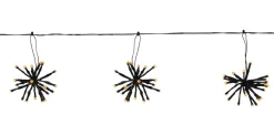 FLOWER CURTAIN Ljusslinga 4m 10LED Extra varmvit/Svart IP44