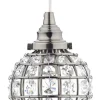 FÖNSTERLAMPA Kristallboll K9 10cm Svart Nickel
