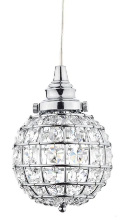 FÖNSTERLAMPA Kristallboll K9 10cm Krom