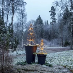 FOLDY GRAN Utedekoration 90cm 140LED Svart IP44