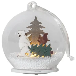 FOREST FRIENDS Batteridekoration Isbjörn 8cm