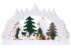 FOREST FRIENDS Ljusstake Dragkamp Batteri 45cm Flerfärgad